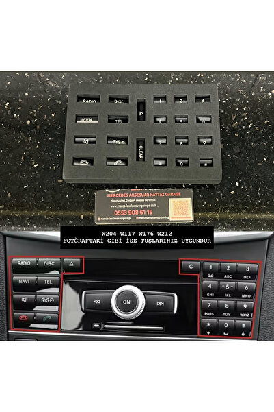 kaytaz غطاء مفتاح صندوق السيارة لمرسيدس W204 W212 W117 W176 أسود اللون