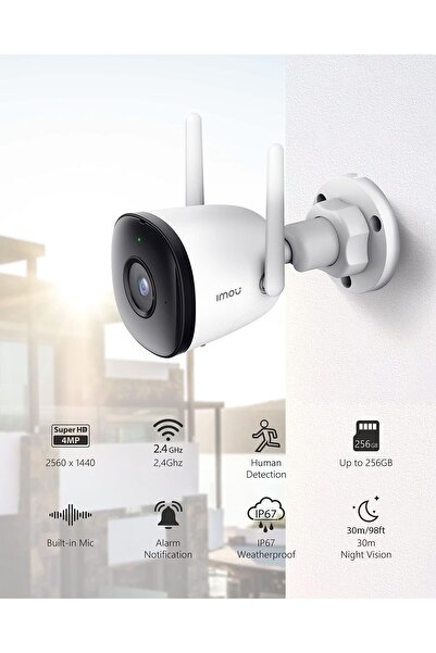 Imou IPC-F42P Security Camera, Indoor & Outdoor, 2560 x 1440 pixels, Wall/Poles