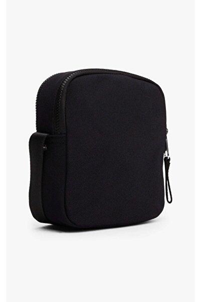 Tommy Hilfiger Erkek Baskılı Kare Çapraz Askılı Çanta - Siyah