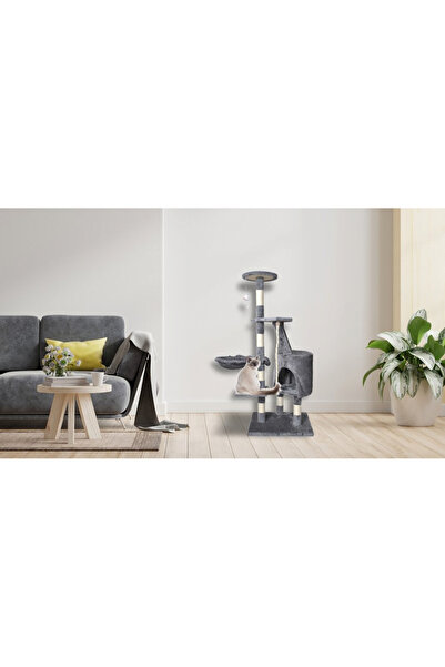 Selgot Cat Play Set from Sisal, 118x49 cm, Gray