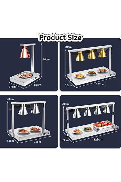 Genaric Buffet Heat Lamp, Commercial Strip Food Heating Lamp, French Fry Heat Lamp, High Temperature Resista