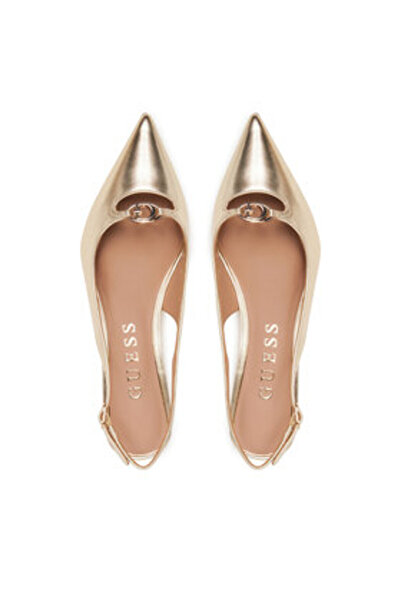Guess Γυναικεία Χρυσά Σανδάλια FLTJESLEM05