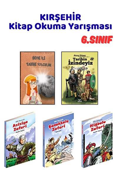 Yağmur Çocuk KIRŞEHİR Kitap Okuma Yarışması 6.Sınıf Kitapları, 5 Kitap Set, 6.Sınıf Masal Öykü