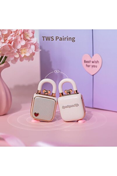 DIVOOM مكبر صوت بلوتوث لوف لوك - وردي