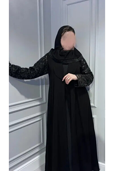 myshaden عباءة كورية ملكية من القماش مع تطريزات من التول