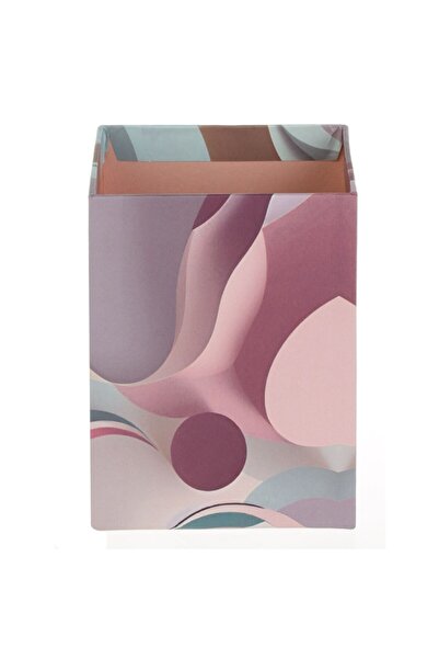 ANTBRO Desk pen holder made of pink cardboard Antbro® Lila Marble, 8 x 8 x 10.5 cm