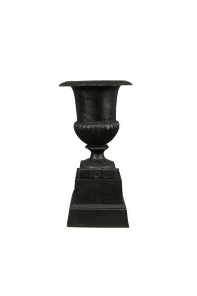 Generic European-Style GRC Planter – Durable Indoor & Outdoor Plant Pot, 33×33×57 cm, Black