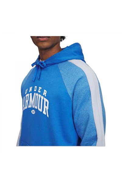 Under Armour 6003958 Ua Rival Flc Cb Hoodie Blue Men's Sweatshirt