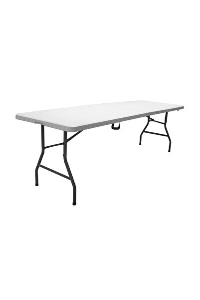 Selgot Garden folding table, steel frame, 240 cm, white