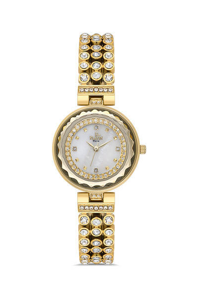 Platin Pierre Pl-1086la-b1 stone-embellished bangle bracelet watch for women