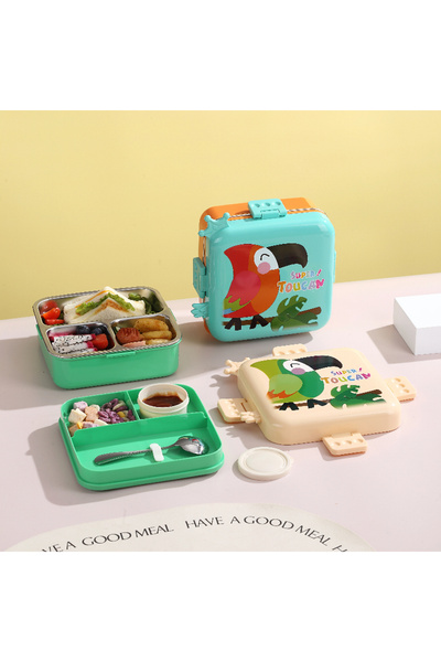 Mobcos Cute Cartoon Stainless Steel Lunch Box for Kids – Leakproof Bento Box