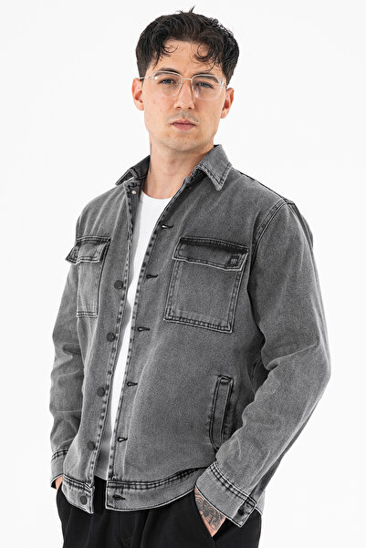 Souris Smoked Men's Denim Jacket Relax Fit Comfortable Fit