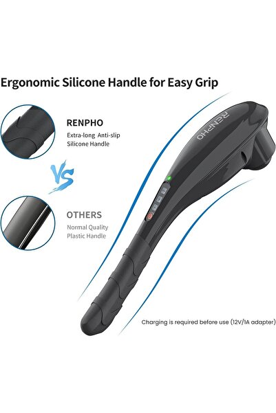 RENPHO جهاز تدليك الأنسجة العميقة المحمول باليد والقابل لإعادة الشحن للعضلات والظهر، ومؤهل للحصول على FSA HSA، لاسلكي كهربائي