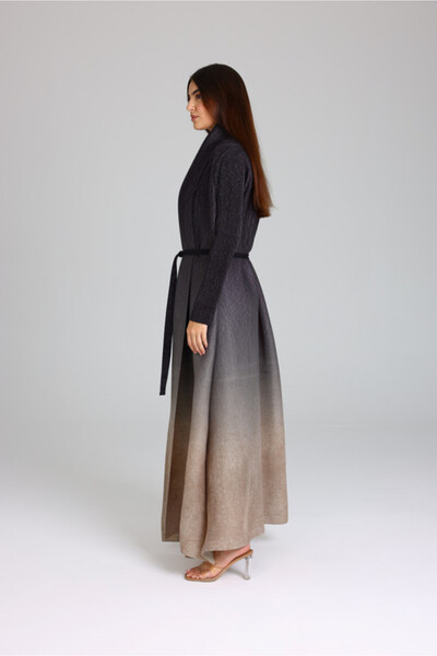 IKKXA Ombre Colored Mid Belted Abaya