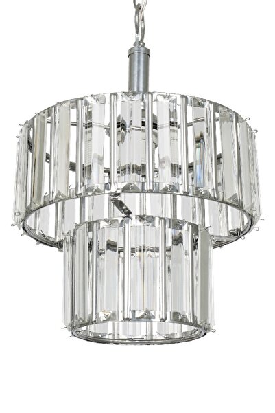 VENON Bert Tekli KROM Kt Avize Kristal Taşlı Sarkıt Avize Sarkıt Tekli