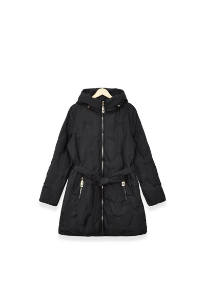 SETTY KOOP “Women's Long Puffer Coat with Hood & Belt – Winter Down Jacket for Cold Weather”geacă de iarnă damă