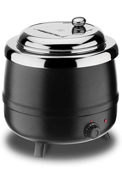 China سخان أوزوري التجاري الأسود للحساء سعة 15 لترًا، سخان طعام معزول كهربائيًا بقوة 400 وات، مع غطاء قابل للفصل