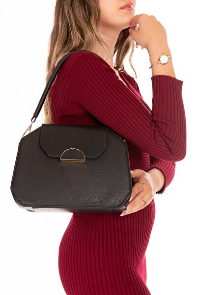 Gondol Жіноча елегантна сумка через плече ars.2525 Чорна