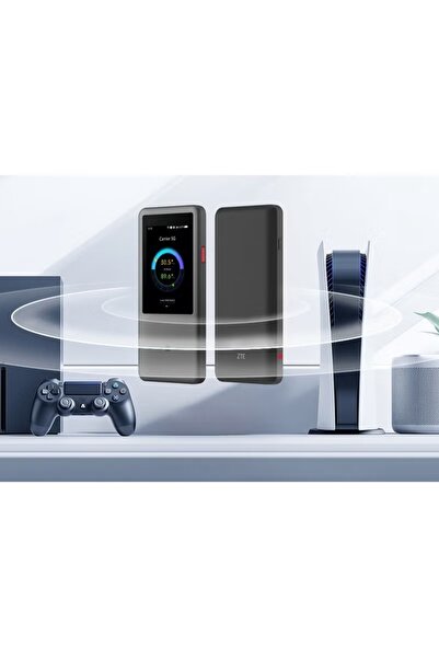 ZTE جهاز توجيه جيب واي فاي U60 Pro 5G، شاشة لمس عالية الدقة مقاس 3.5 بوصة، بطارية 10000 مللي أمبير في الساعة