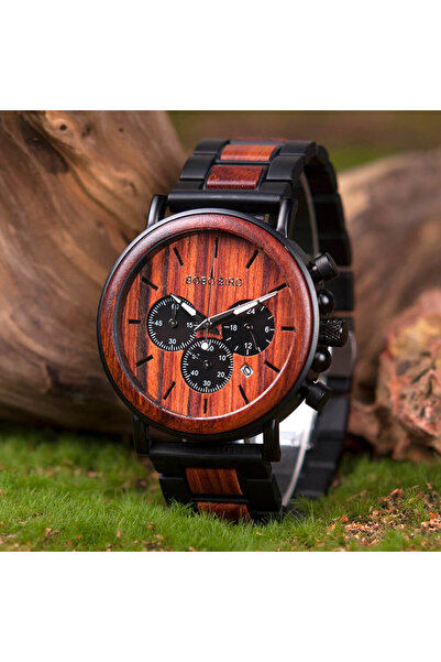 Bobo Bird Ανδρικό ρολόι μόδας casual χαλαζία αναλογικό επαγγελματικό ξύλινο