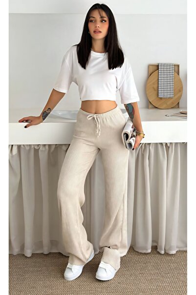 Noa Noa Akordiyon Fitilli Bol Paça Pantolon