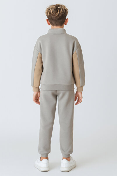 AHENGİM Σετ χειμερινής φόρμας για αγόρια Brooklyn Stay Strong με στάμπα με 3 κλωστές Ak4225