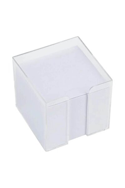 ANTBRO Cube Adhesive Notes Antbro® with 700 Square Sheets, White, 8.5x8.5cm in Transparent Plastic Holder