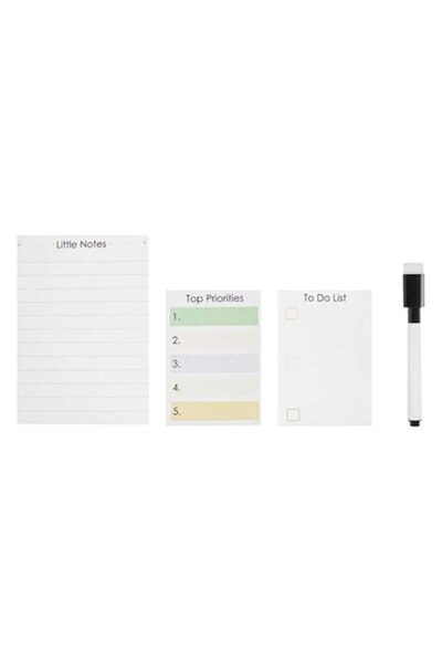 ANTBRO Set 3 notițe cu magnet și marker cu radieră 11cm