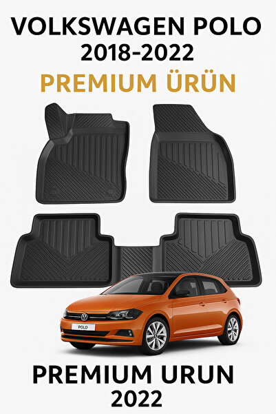 Black Gold Volkswagen Polo 2017-2022 Uyumlu 3D Oto Paspas Premium