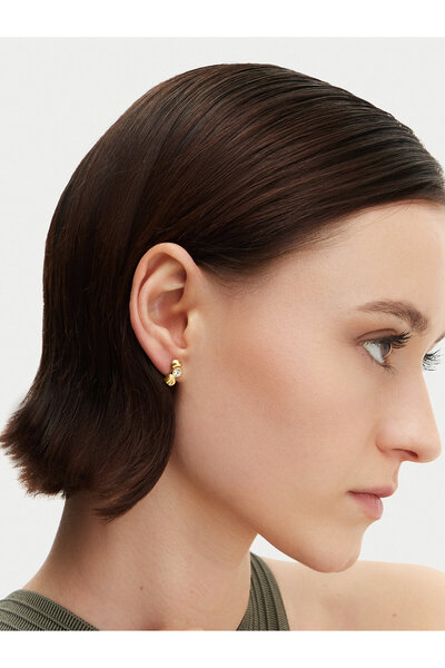 Guess Γυναικεία Χρυσά Σκουλαρίκια JUBE05189JW