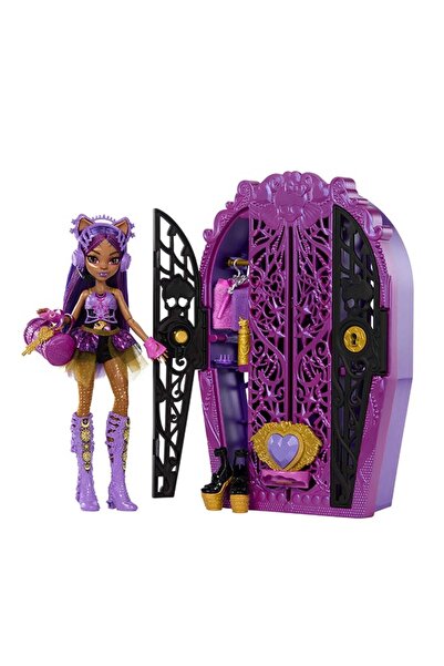 MONSTER HIGH Skulltimate Secrets Monster Mysteries Clawdeen Wolf Doll with Dress-Up Closet & 19+ Sur