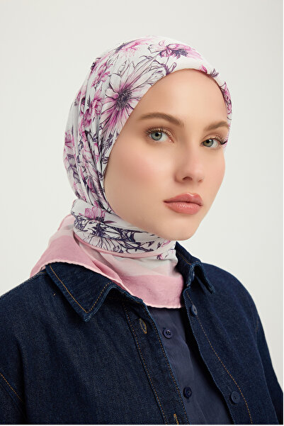 Schaless Silent Botanical - Πούδρα - Φουλάρι βισκόζης με σχέδιο Vierra - 90x90 εκ.