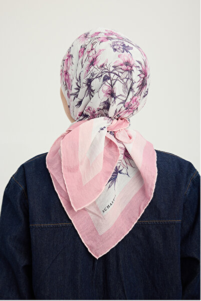 Schaless Silent Botanical - Πούδρα - Φουλάρι βισκόζης με σχέδιο Vierra - 90x90 εκ.