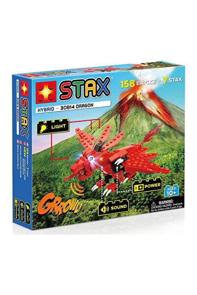 OEM Jucarie - Seturi de constructie cu lumini si sunete Stax - Dragonul rosu, copii varsta 6 ani+,8 ani+