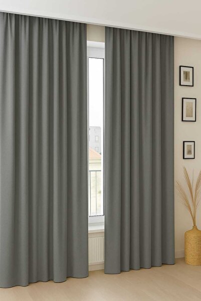 DEVRİM OLİVYA TEKSTİL Luxury First-Class Single Panel Honeycomb Velvet Textured Plain Sewing Island Background Curtain Home Daily Series