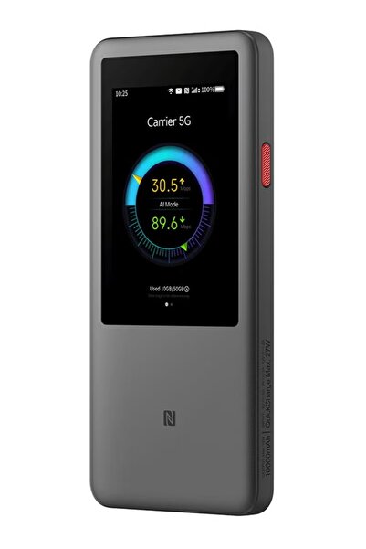 ZTE U60 Pro 5G WiFi Pocket Router, 3.5" HD Touchscreen Display, 10000mAh