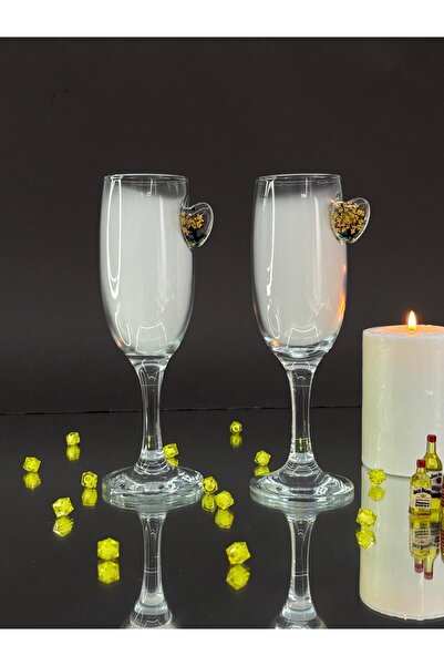 KirLiNova كأس كوكتيل بتفاصيل على شكل قلب، عبوة من قطعتين - هدية خاصة ليوم مميز