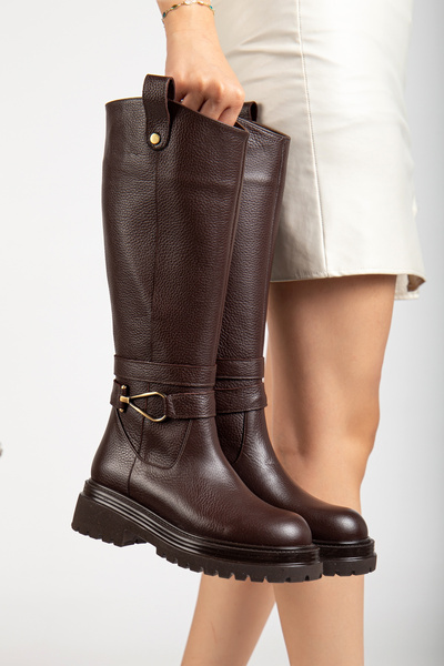 Elile Shoes Hakiki Deri 35-36 Numaradan 41-42-43 Numaraya Kadar Kadın Kışlık Çizme