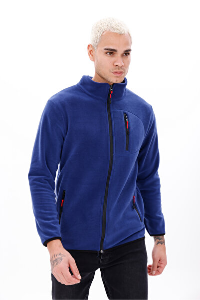 monox Ανδρικό αθλητικό μπουφάν με φερμουάρ από φλις