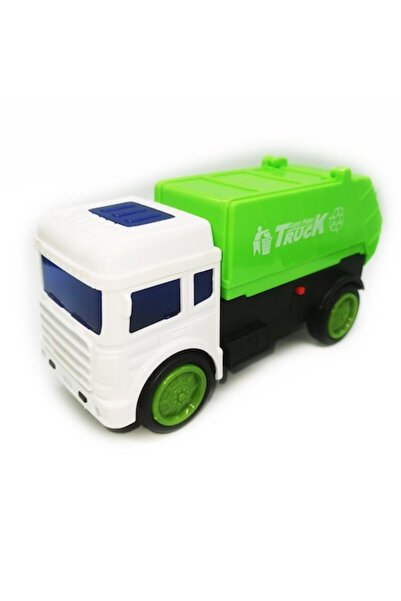 Vision XXI Toy Garbage Truck with Batteries, Lights and Sounds, Bump and Go, 17cm, VisionXXI