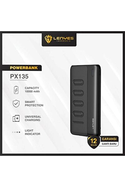 Lenyes بنك طاقة رفيع PX135 بسعة 10000 مللي أمبير في الساعة محمول مزود بشاشة L...