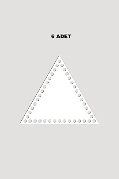 Lucena Ξύλινο Τρίγωνο Καλάθι Δίσκος Βάσης 11x10 cm 6 Τεμάχια Λευκό 3mm