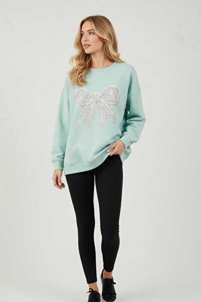 UNCİA OUTDOORS Kurdele Printed Women's Sweatshirt Trend Oversized Model