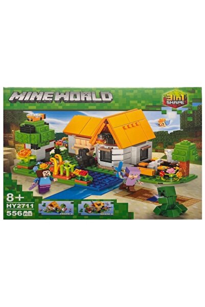 OEM Minecraft World Construction Set, Forest House, 3 Assembly Variants, 556 Pieces