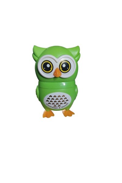 Vision XXI Pencil Sharpener with Eraser, Reservoir, Owl, Vision XXI, Green