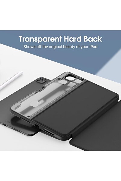 PROCASE حافظة ذكية لجهاز iPad Pro مقاس 11 بوصة (M4) 2024 - حامل رفيع قابل للطي، جلد صناعي أسود