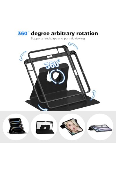 HASTHIP Polyurethane Case for 10th Gen iPad 10.9 (2022) – 2-in-1 360° Rotating Cover