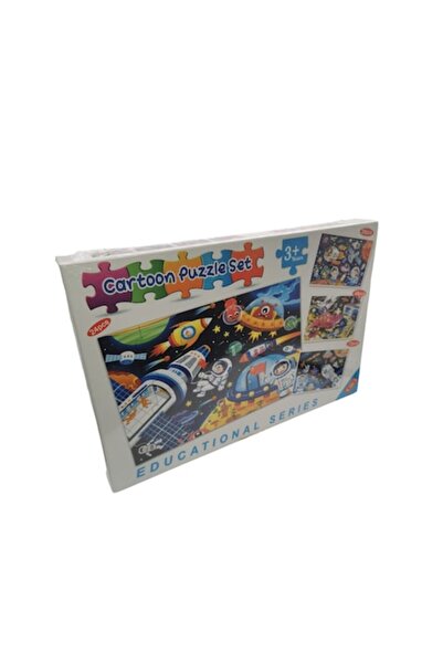 Vision XXI Puzzle în cutie 4 în 1, Călătorie în spațiu, VisionXXI, 24 buc, 36 buc, 48 buc, 72 buc, 35x24cm