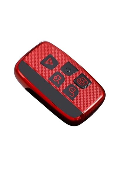 OEM Carcasă cheie roșu carbon pentru Land Rover Range Rover Sport Evoque Free...