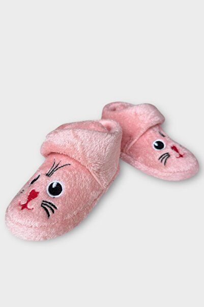 Liger Girl's Velcro Anti-Slip Sole Kindergarten Nursery Home Shoes Slippers Pudra